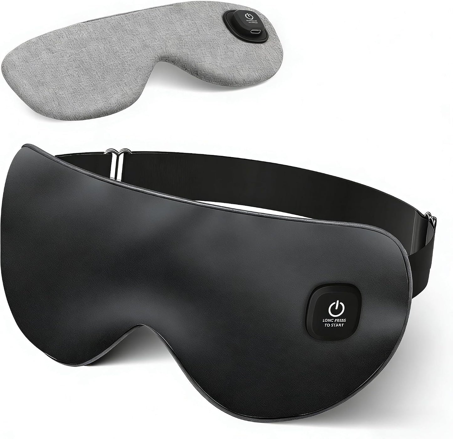 Cordless Heated Eye Mask for Dry Eyes, Rechargeable Heat Sleep Mask, Grey