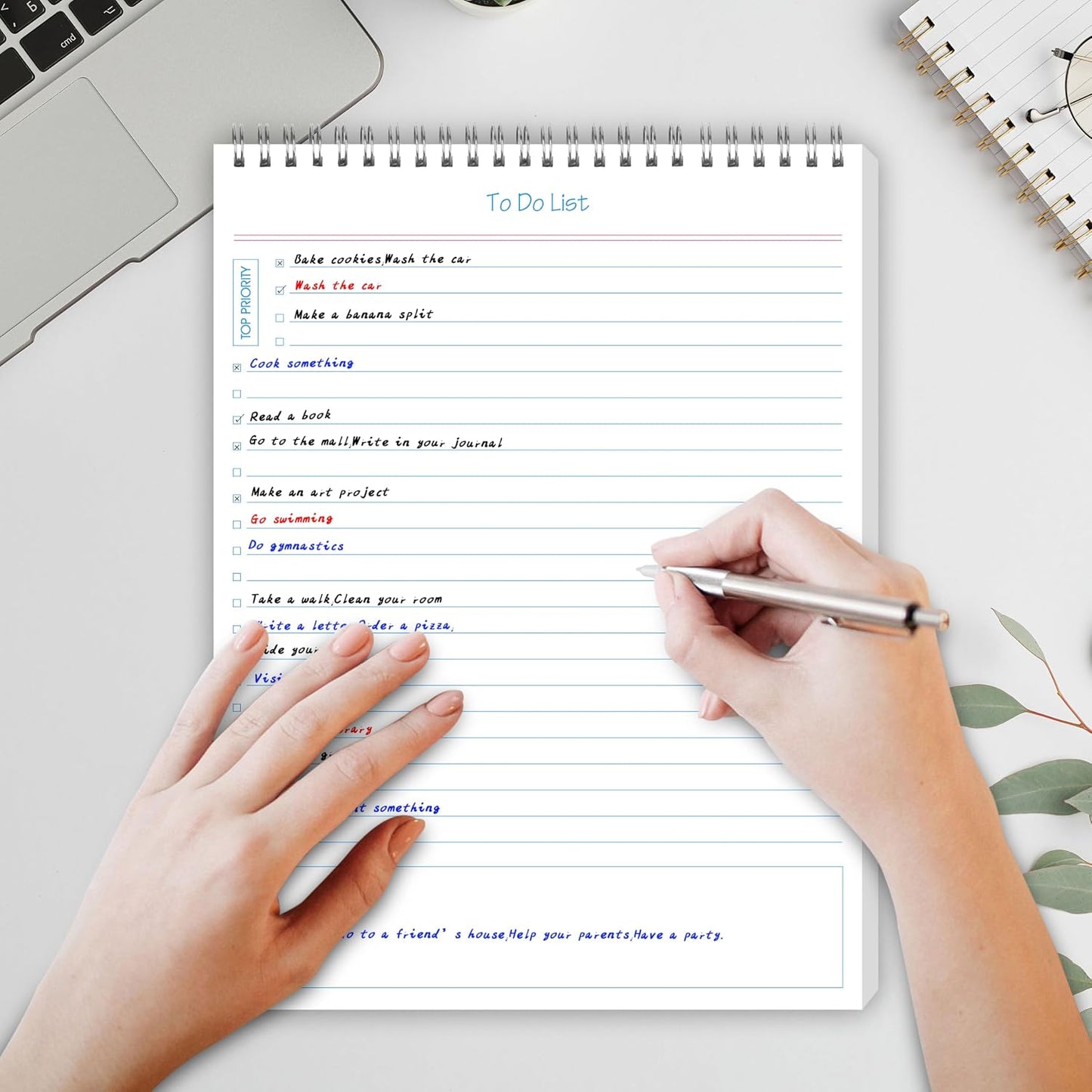 to Do List Notepad 3pcs/Set - Daily Planner Notepad Undated 60 Sheets Tear Off, 5.5" x 8.3" Planning Pad Checklist Productivity Note Pad for Work and Personal Organized