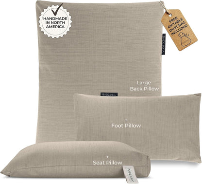 BADESOFA® Luxury Bath Pillow M in Ivory, Quick-Drying Bath Back Pillow