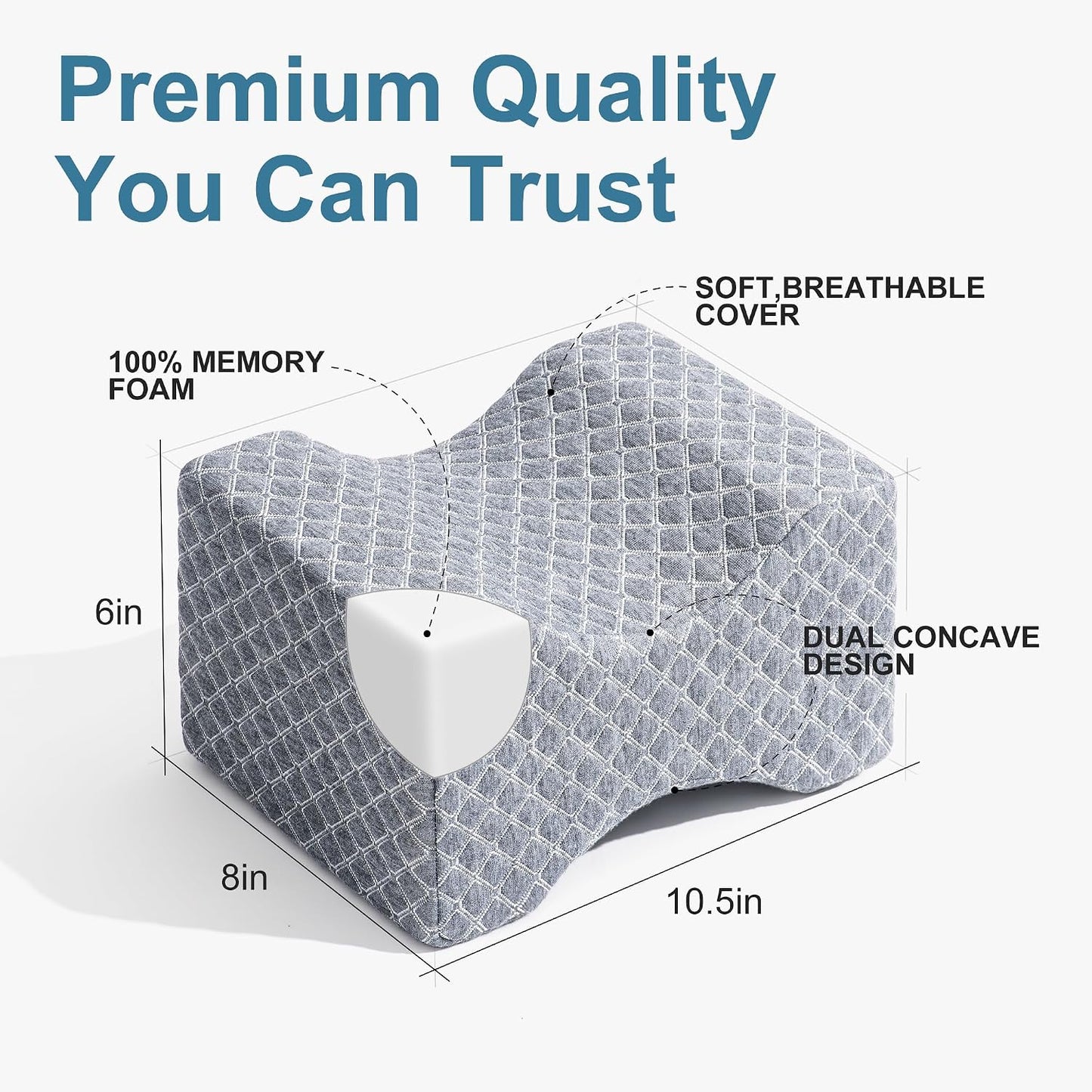UJPFEO Knee Pillow for Side Sleepers, Leg Pillow for Sciatica, Back, HIPS, Knees, Joints Pain Relief,Pillows for Between Legs While Sleeping Spine Alignment Support & Relieves Pressure