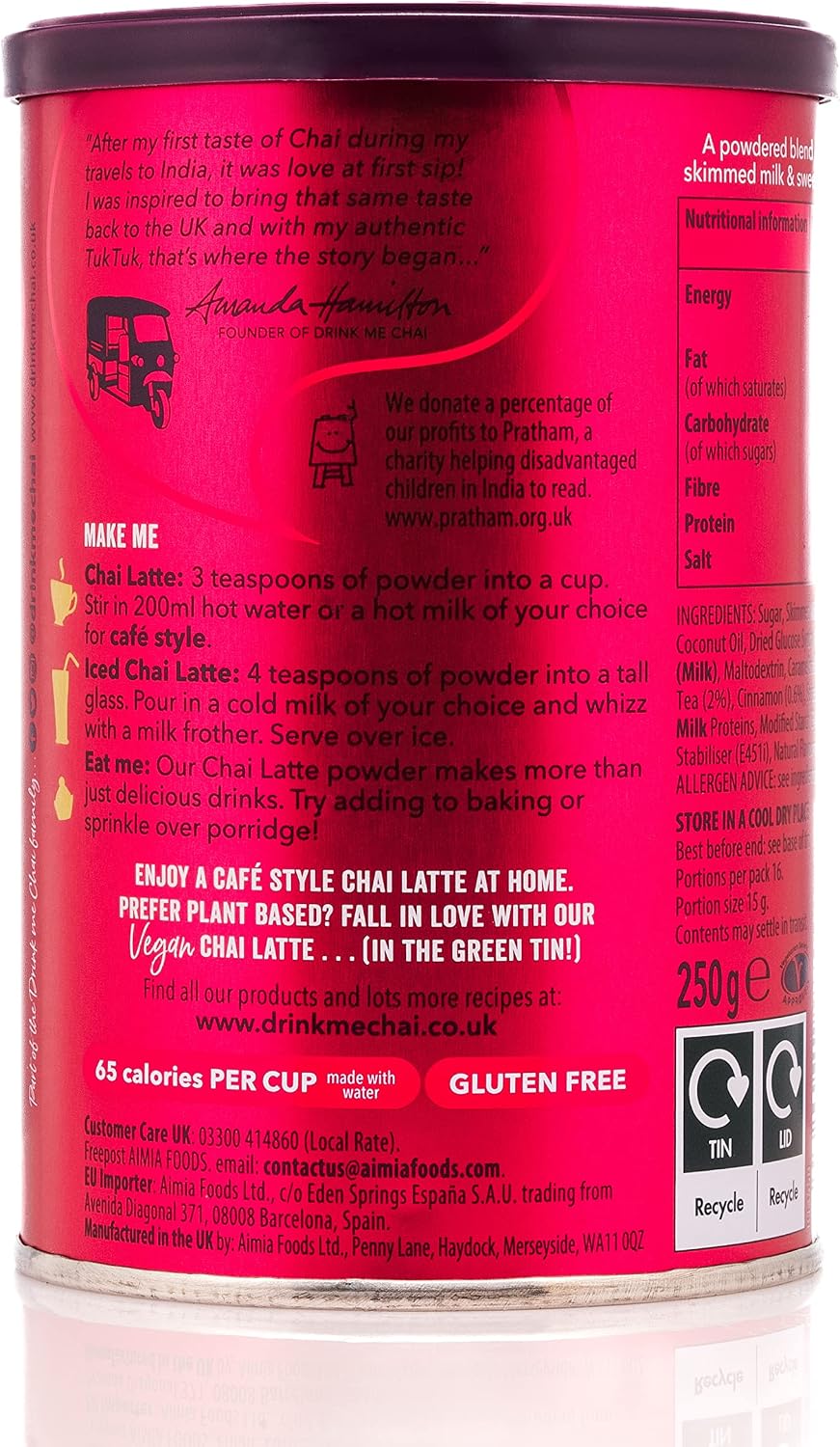 Drink Me Spiced Chai Latte 250g