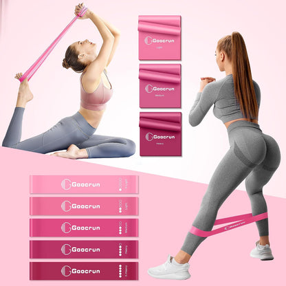 Goocrun Pilates Ring Set Exercise Equipment, with Exercise Resistance Bands Set, Pilates Ball, Sliding Disks. Portable Home Gym - with Fitness Guide Poster