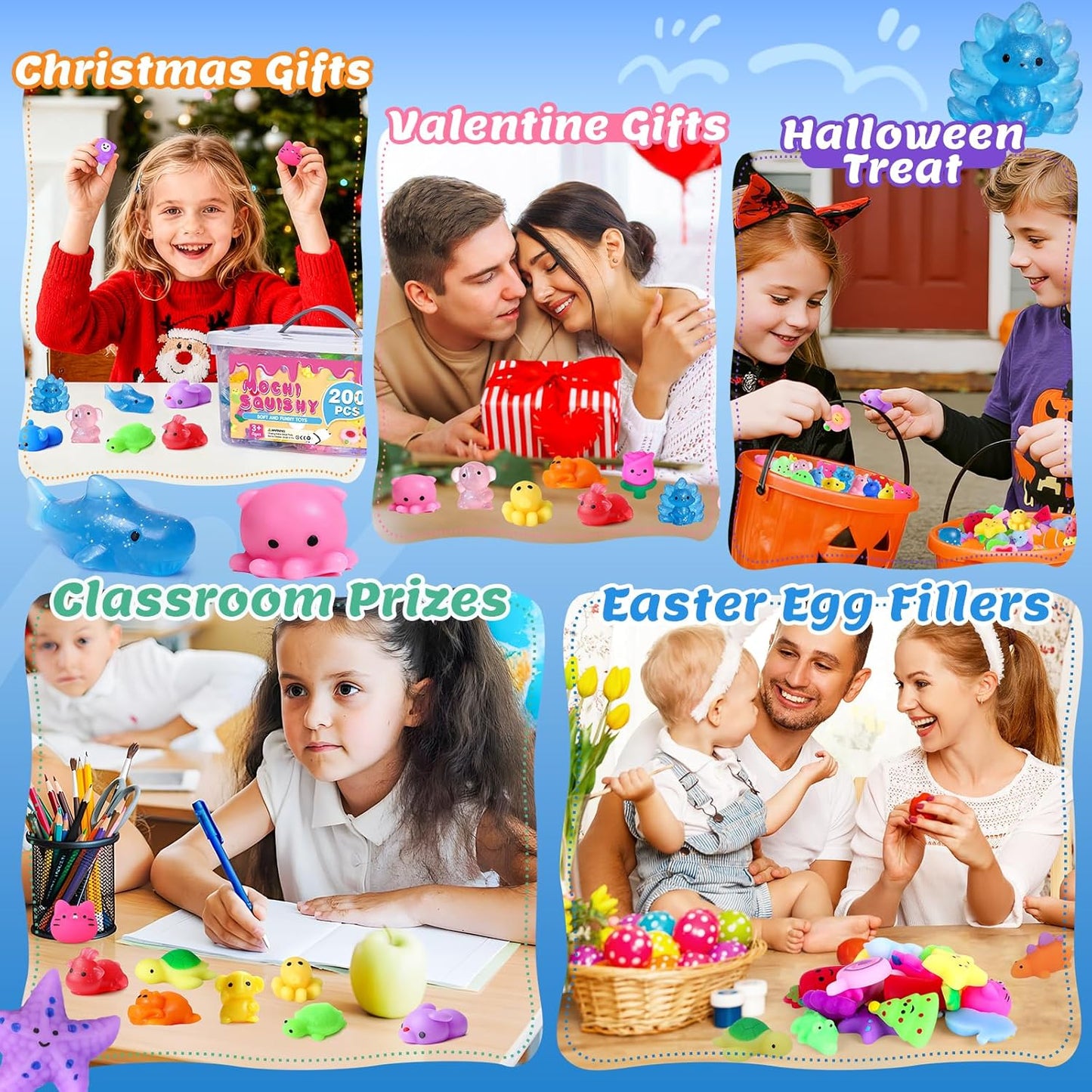 4 Pack Stress Cube, Slow Rising Ice Cube Stress Balls for Adults Kids, Sensory Fidget Toy for Anxiety Relief, Square Shape Squishy Balls for Classroom Prizes, Cube Squishy for Party Favors