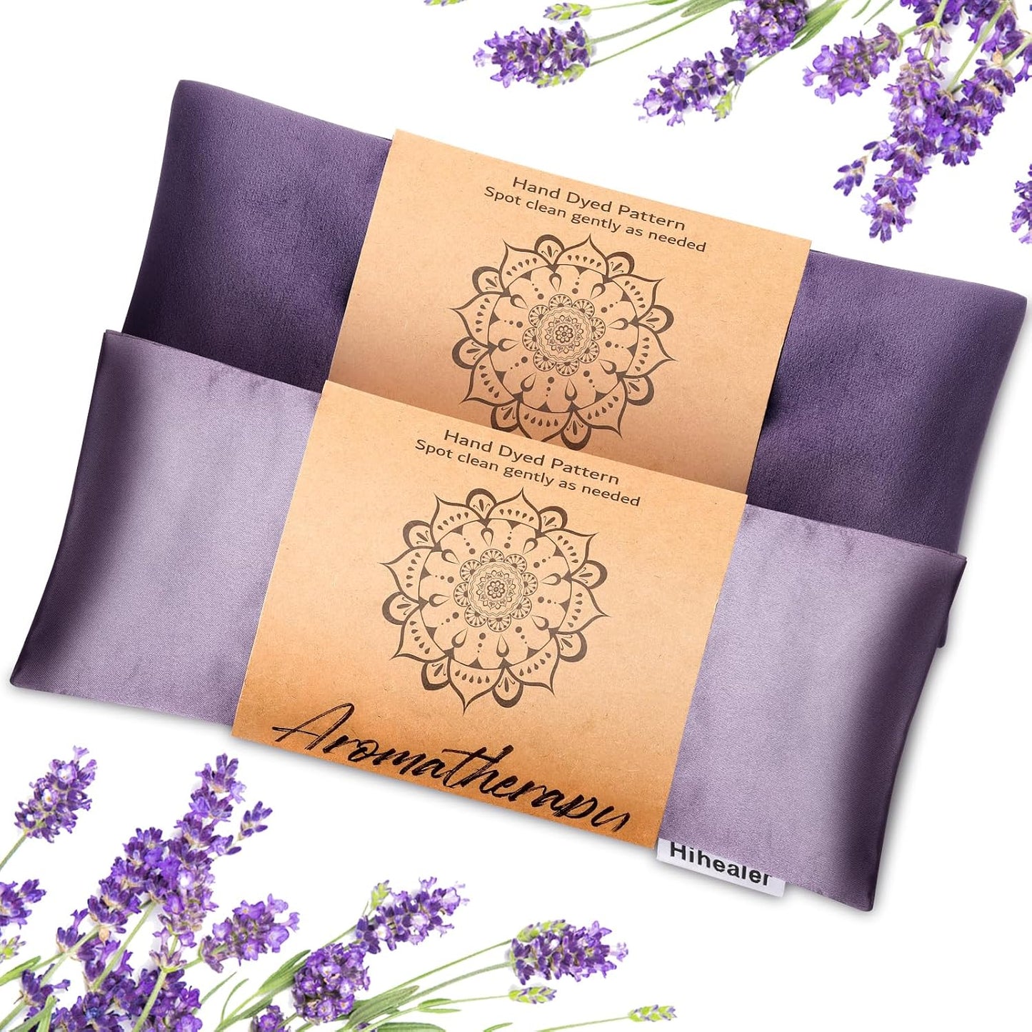 Relaxation Gifts for Women, Weighted Eye Mask for Sleeping, Yoga, Spa, Meditation, Lavender Eye Pillow Heated for Headache, Sinus & Dry Eyes Relief, Moist Heat Mask, Birthday Gifts for Mom (Purplex4)