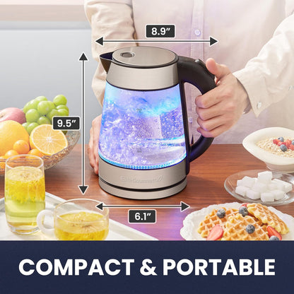 Elite Gourmet EKT5051 1.7L Electric Water Kettle, BPA-Free Fast Boil, Black