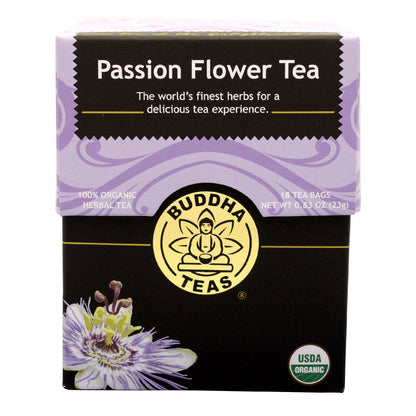 Buddha Teas Passion Flower Tea, 18 Count (Pack of 6)