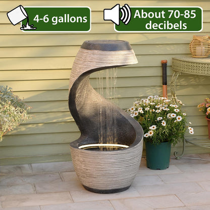 Sunlinua Modern Indoor Tabletop Water Fountain for Office Decor