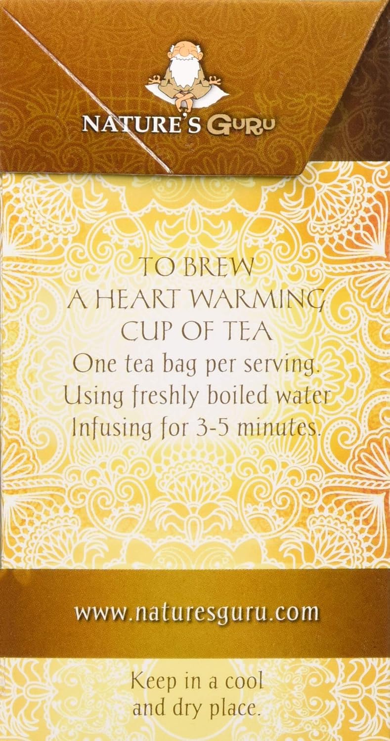 Nature's Guru Instant Vanilla Chai Tea Drink Mix Sweetened, 10 Count (Pack of 1) Single Serve On-the-Go Drink Packets