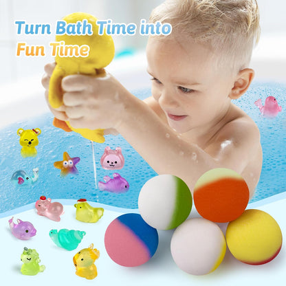 Bath Bombs for Kids 20Pcs Organic Fizzy Gift Set with Surprise Toys Inside