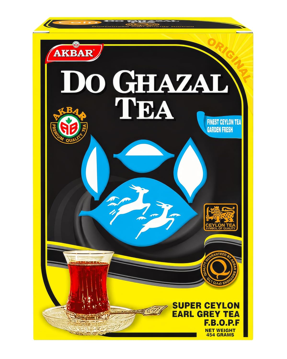 Do Ghazal Earl Grey Loose Leaf Tea, Pure Ceylon Black Tea, 454 g