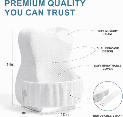 UJPFEO Knee Pillow for Side Sleepers,Leg Pillows for Sciatica,Knees,Hips,Joints Between Legs,Back Pain Relief When Side Sleeping Spine Alignment Support for Knee Surgery Recovery
