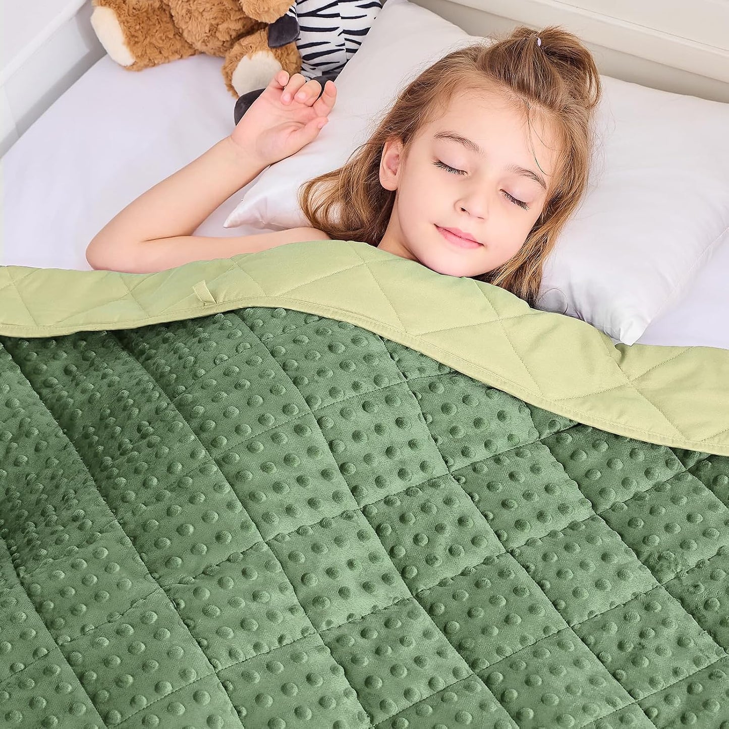 yescool Weighted Lap Pad 2 lb Blue Small Lap Blanket, Weighted Lap Blanket Cooling Heating Weighted Throw Blankets, Minky Blankets Gifts for Travel Outdoor Indoor, 20 * 30in