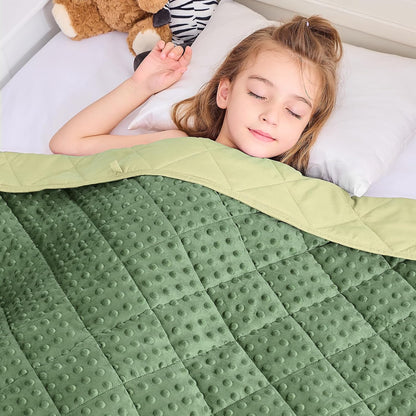 yescool Weighted Lap Pad 2 lb Blue Small Lap Blanket, Weighted Lap Blanket Cooling Heating Weighted Throw Blankets, Minky Blankets Gifts for Travel Outdoor Indoor, 20 * 30in