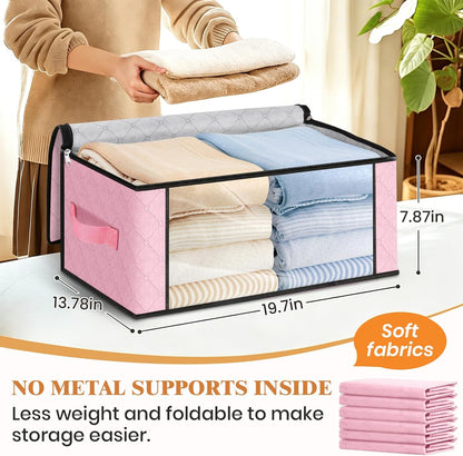 Fab totes Storage Bags for Clothes Blanket Storage Bins with Lids
