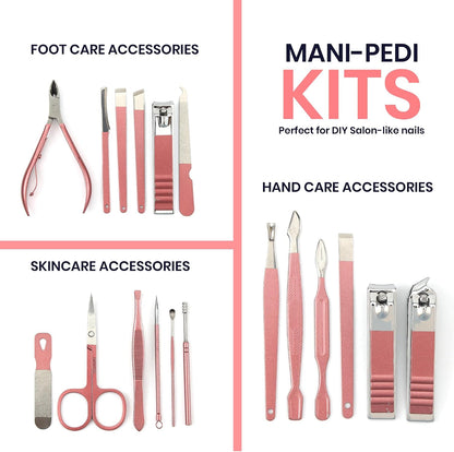 Utopia Care Nail Clippers Professional Nail Kit or Manicure Kit for Women and Men, Stocking Stuffers or Groomsmen Gifts Pedicure Set for Fingernail, Toenail Clippers with Travel Case