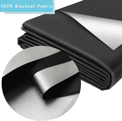 Portable Blackout Curtains No Drill DIY Sunblock Window Shades for Bedroom Nursery Room, Travel RV Blackout Blinds with Hook and Loop Tape, Light Blocking Privacy Cover, 40 x 57 inch