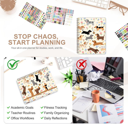 Planner 2026-2027, Weekly and Monthly Calendar Planner, JUL 2026 - JUN 2027 | Academic Year, Daily Agenda Book, A5(6.3'' x 8.5''), Sprial Bound, Inner Pocket, Office School Use