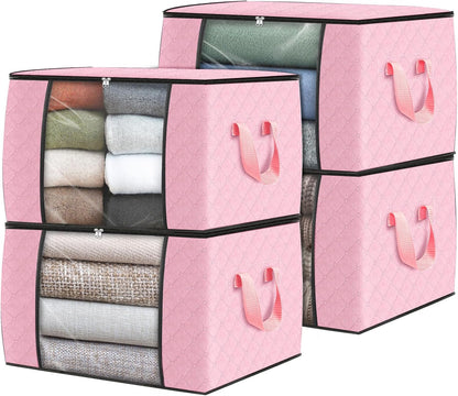 Fab totes Storage Bags for Clothes Blanket Storage Bins with Lids