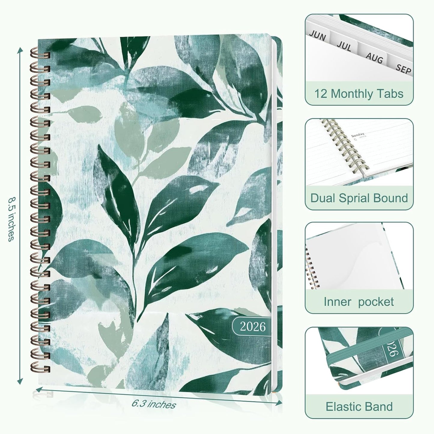 Weekly To Do List Notepad, 52 Sheets, Undated Weekly Planner, Letter Size | 8.5"x11", 100GSM, Thick Paper, Twin-Wire Spiral Bound, Tear Off Desk Pad, For Women & Man, Home School & Office Work