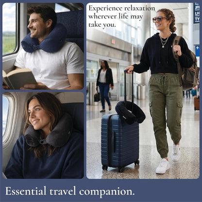 Brookstone Free Form Travel Pillow Lightweight Flexible Memory Foam Pillow