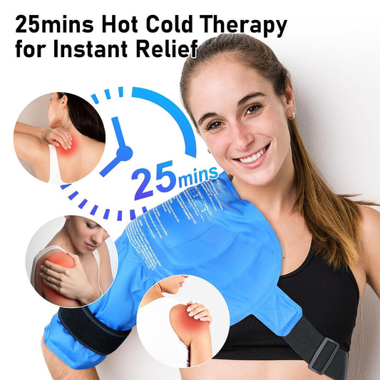 Shoulder Ice Pack Wrap, Larger Rotator Cuff Cold Hot Therapy