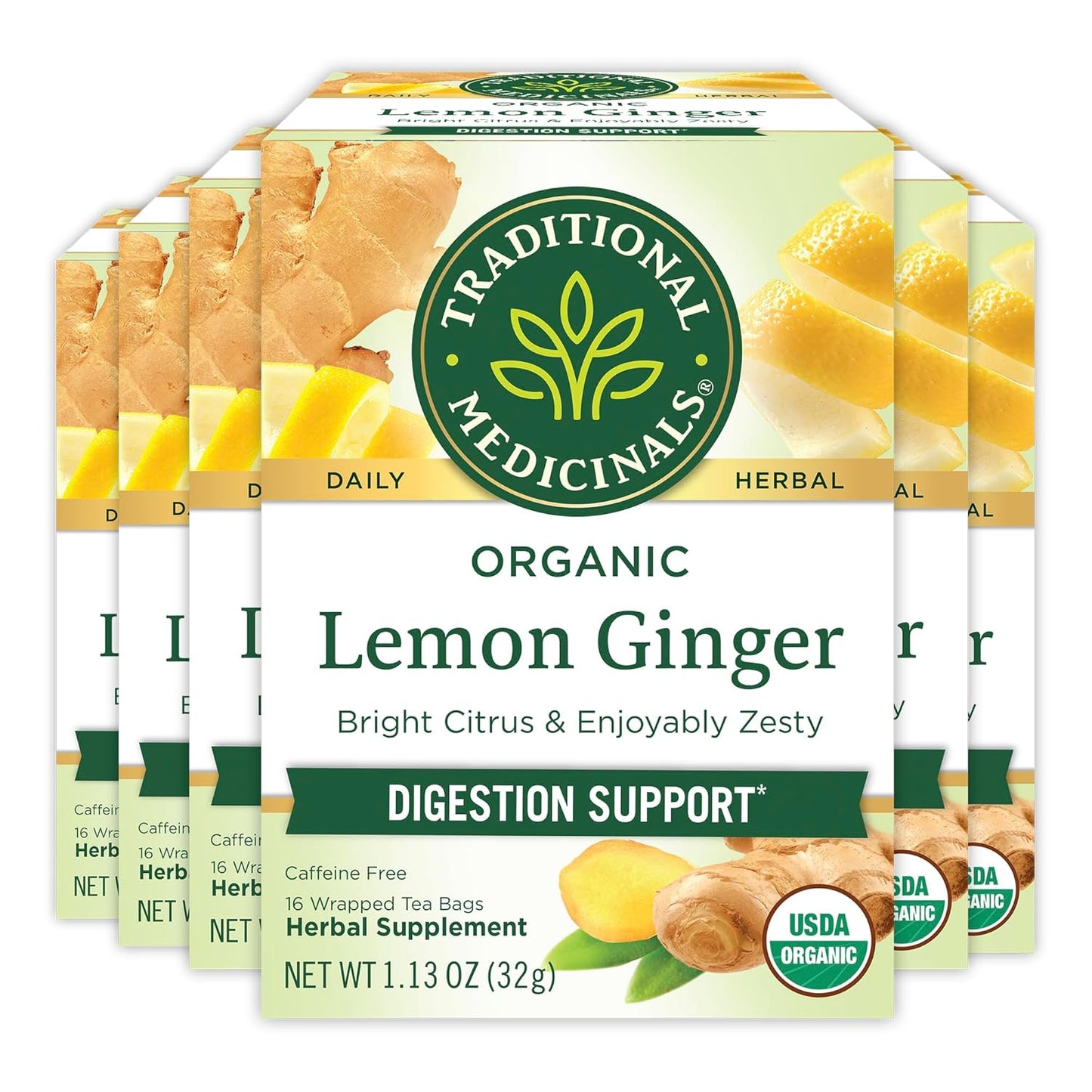 Traditional Medicinals Tea, Organic Triple Mint - Supports Healthy Digestion - Kosher, Non-GMO, Caffeine-Free - 16 Tea Bags