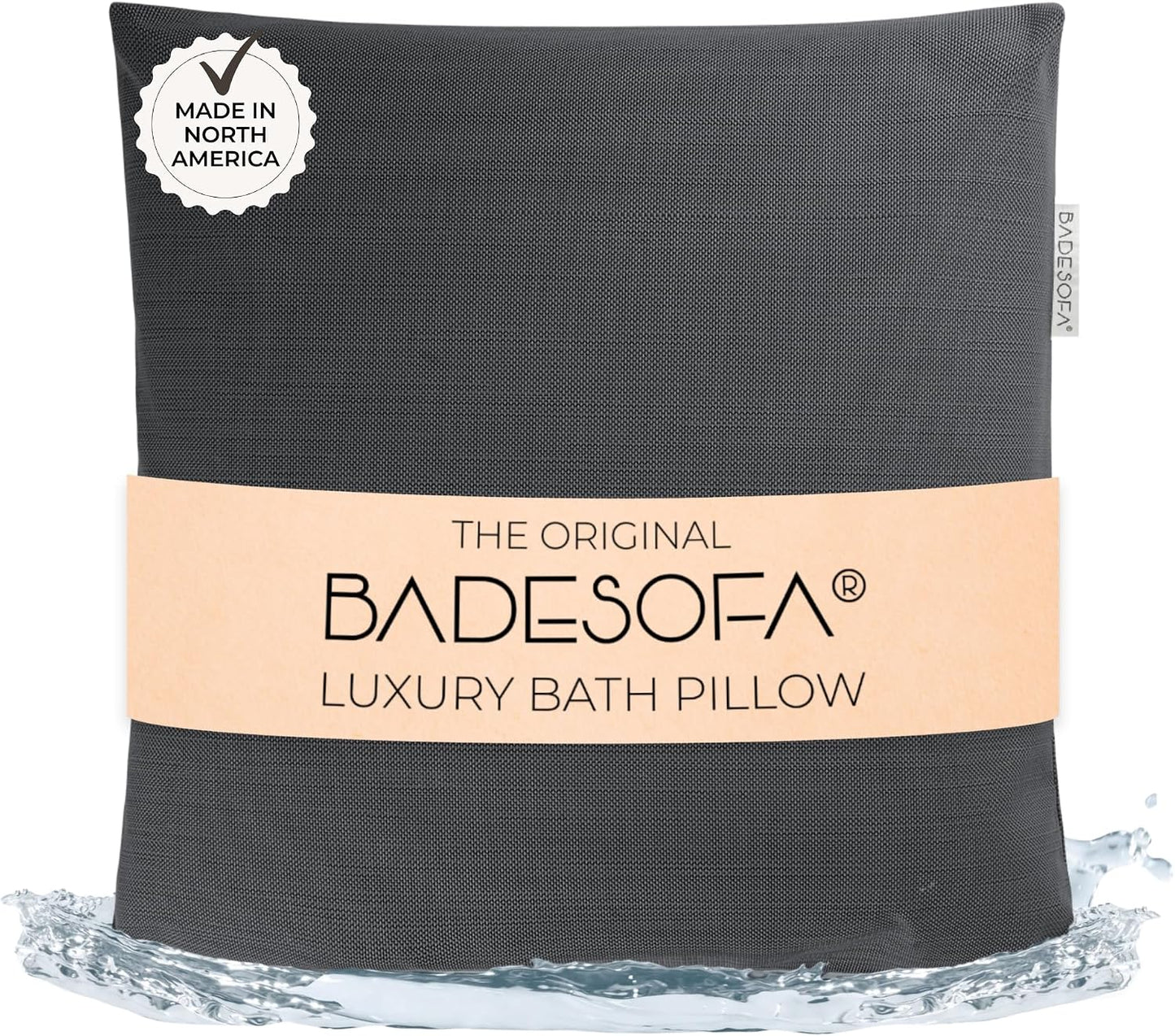 BADESOFA® Luxury Bath Pillow M - Lusciously Soft & Comfortable Tub Pillow for Bathtub - Washable & Quick-Drying Bath Back Pillow - Non-Slip Full Body Tub Pillow - Luxury Spa Cushion in Ivory Pearl