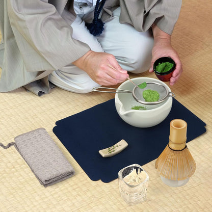 Joiish Matcha Whisk Set, Matcha Kit 10-Pcs, Bamboo Whisk and Ceramic Bowl with Spout & Measuring Spoon & Cup, Japanese Ceremony Matcha Tea Powder Making Tools, Light Green