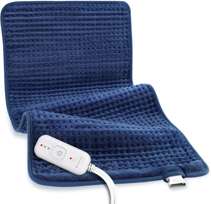 Comfytemp Extra Large Heating Pad for Back & Period, 33''x 17'' King Size FSA Eligible Pack, Birthday Gifts for Women Men Mom Dad, HSA Electric XL Heat Wrap for Body/Shoulder/Neck/Knee, Washable, Blue