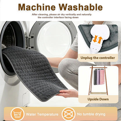 12"x24" Heating pad, Electric Heat Pad 6 Heating &4 Timer Setting