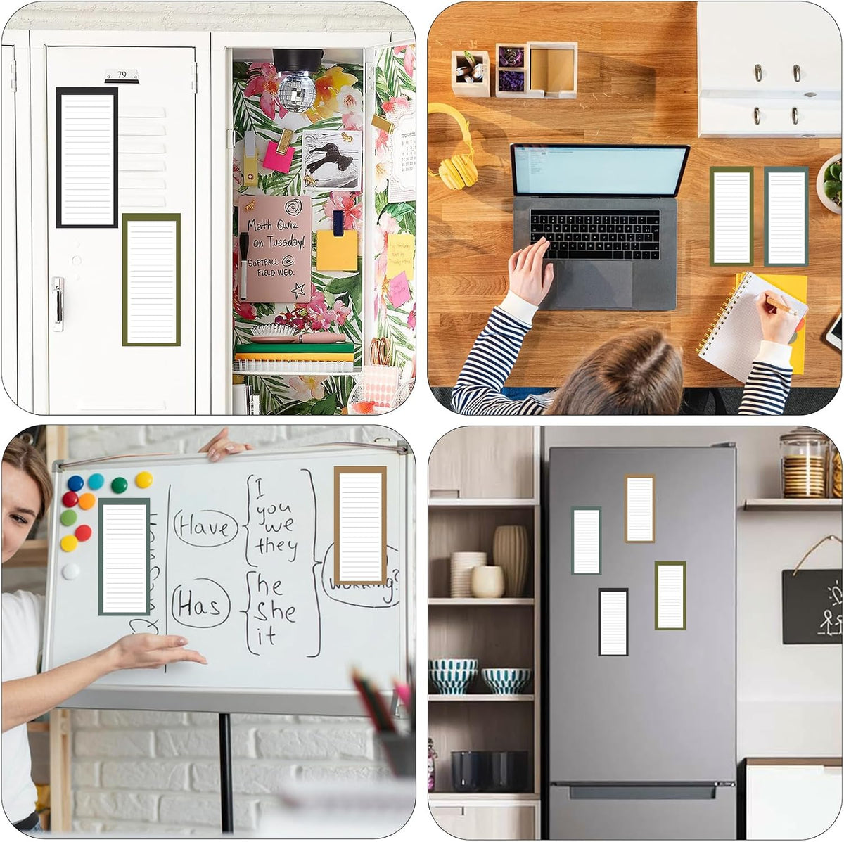6 Pack Magnetic Notepads, Notepads Grocery List Magnet Pad for Fridge,Full Magnet Back Design Notepad for Grocery Lists, Shopping Lists, to-Do Lists(240 Sheets)