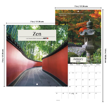 2026 Zen Mini Wall Calendar