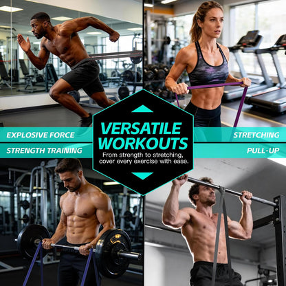 Pull Up Bands, Resistance Bands Set, Exercise Workout Bands for Men & Women, Ideal for Body Stretching, Physical Therapy and Muscle Training
