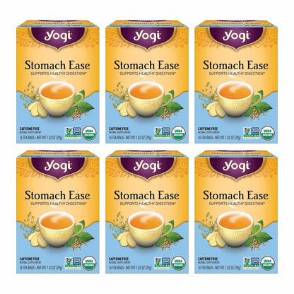 Yogi Stomach Ease Tea, 16 Tea Bags (6 Pack)