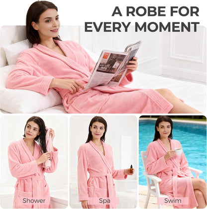 PJGGZ Towel Robe for Women – Soft Absorbent Kimono Bathrobe, Quick-Dry Spa Shower & Hotel Use