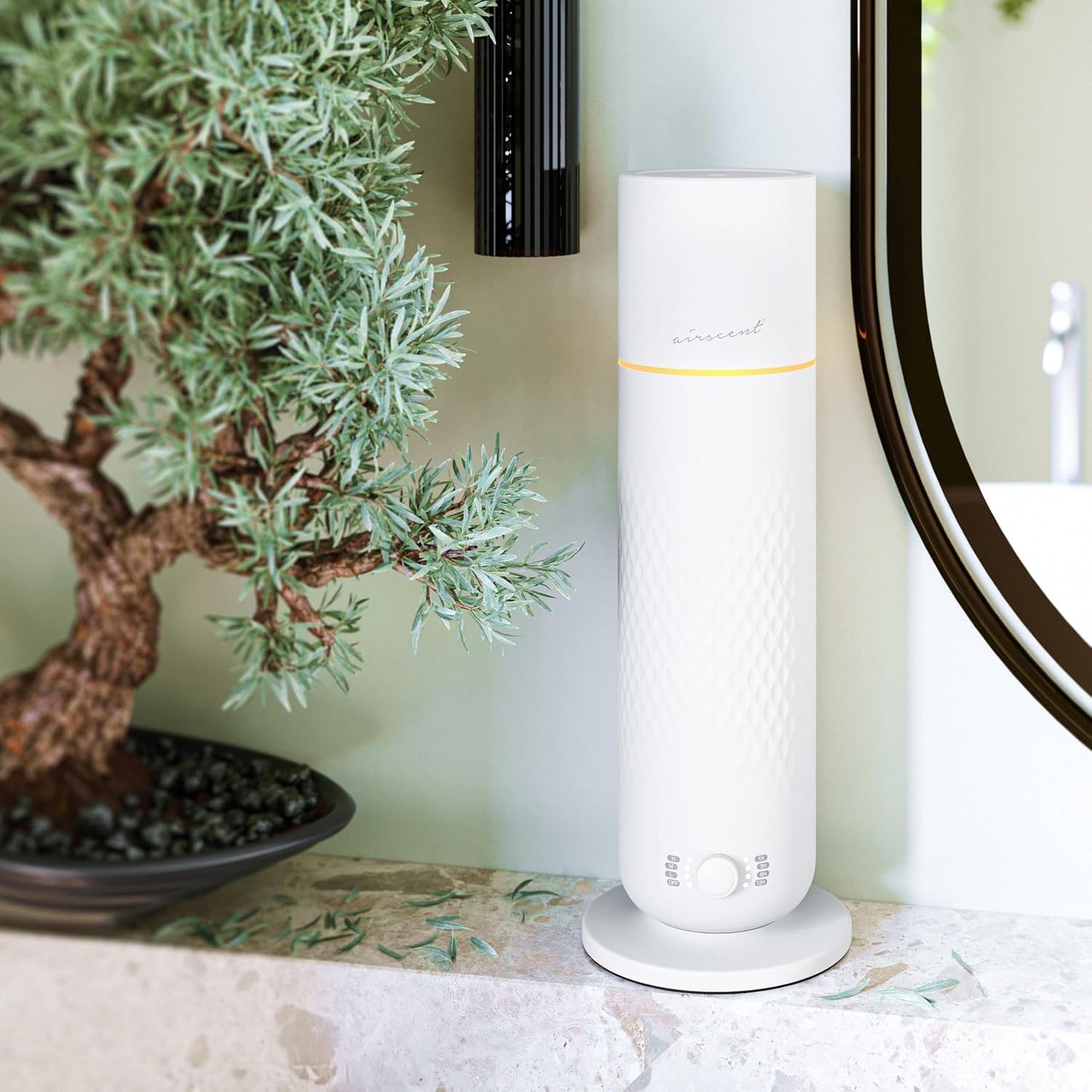 The AirScent Waterless Diffuser - Cold Air Scent Diffuser Oil Machine | for Homes, Offices, Hotels and Spas - Aromatherapy Diffuser For Aesthetic Scenting - Black - 4.05 Oz - Fragrance Not Included