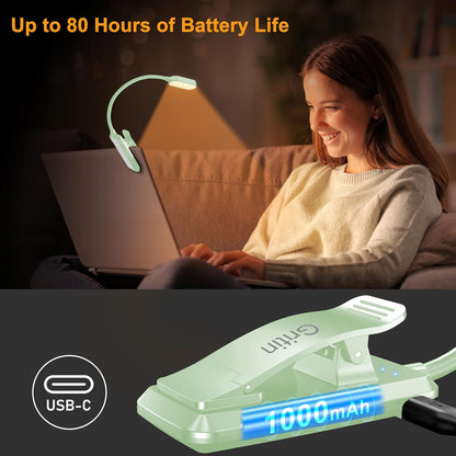 Gritin 16 LED Rechargeable Book Light for Reading in Bed