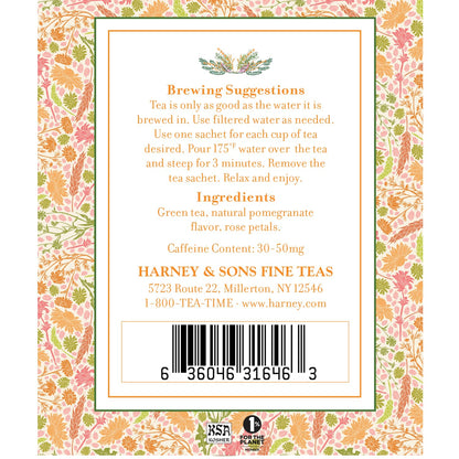 Harney & Sons Jane's Garden Green Tea, 20 Sachets in Tin