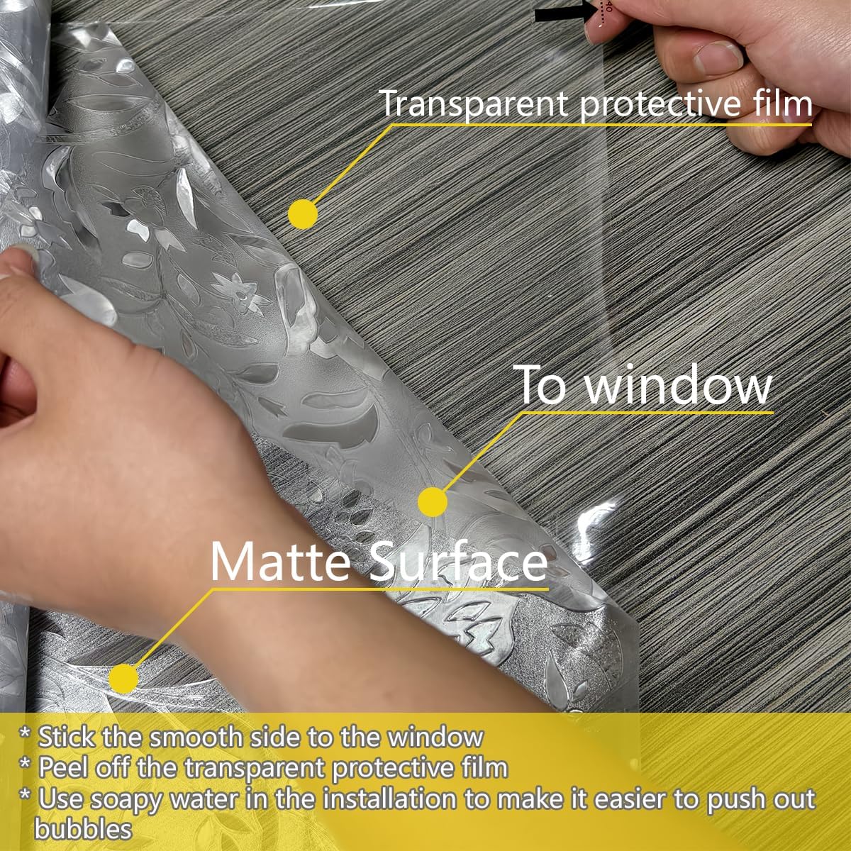 Bloss Blackout Window Film Privacy, 100% Sun Blocking Privacy Film for Glass, Removable Room Darkening Black Out Window Tint, Static Cling Frosted Glass Film (Black/Matte, 17.7" x 78.7")