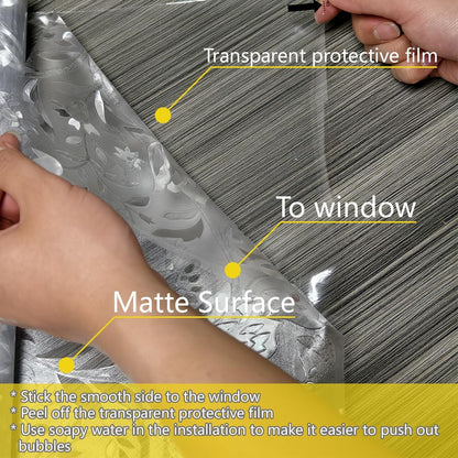 Bloss Blackout Window Film Privacy, 100% Sun Blocking Privacy Film for Glass, Removable Room Darkening Black Out Window Tint, Static Cling Frosted Glass Film (Black/Matte, 17.7" x 78.7")