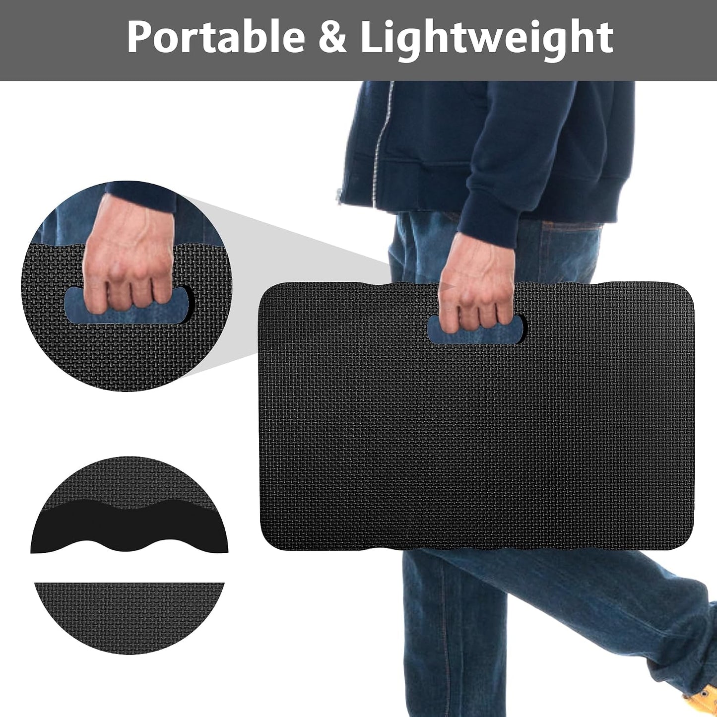 HOOPLE Extra Thick Kneeling Pad, Soft Foam Kneeling Cushion, Waterproof Gardening Knee Pads, Lightweight Knee Mat for Bathing, Workout Supplies, Exercise Yoga, Garden Work Gifts 17.5 x 11x 1 in, Blue