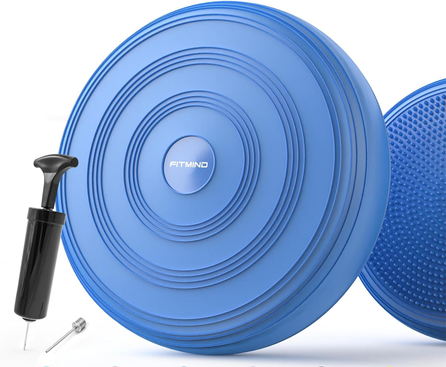Inflated Wobble Cushion,Dyna Disc,Circular Non-slip Texture for Comfortable Sitting,Wiggle Seat to Improve Posture, Fitness, Stability for Sensory Kids Adults,Balance Seat with Pump for Core Strength