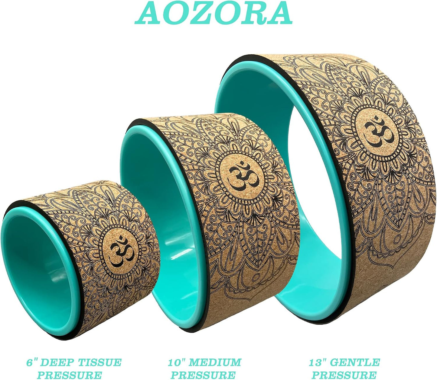 Aozora Yoga Wheel 13" with Most Detailed Book Step by Step Guide on How to Do 30+ Poses! Perfect for Stretching and Improving Backbends