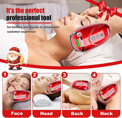 WMARK Barber Massager/Cordless Handheld Massager, Charge Neck/Legs/Hand/Face Massager, 2 Massage Nodes 2600AMH，Golden