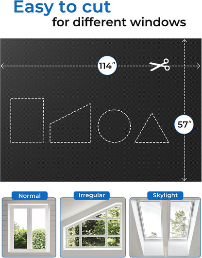Sumobaby Blackout Curtains 63"x70" Portable No Drill Black Out Window Cover - Colors A