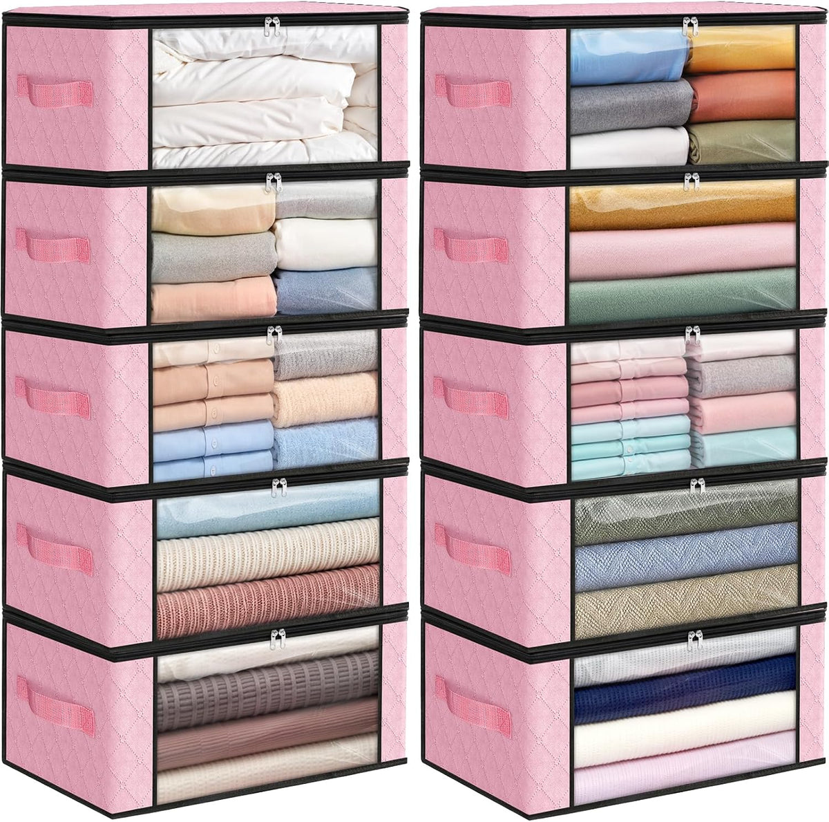 Fab totes Storage Bags for Clothes Blanket Storage Bins with Lids