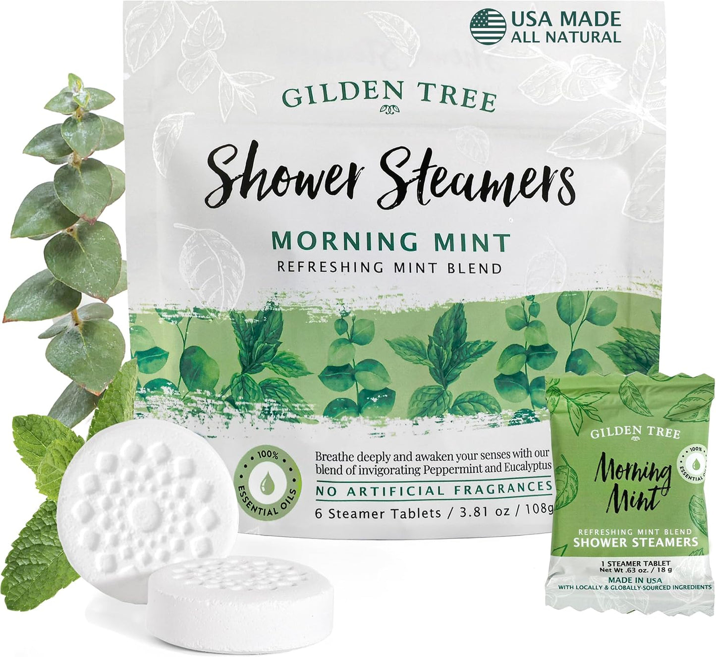 Shower Steamers Aromatherapy Made in USA Lavender & Rosemary 100% Essential Oils Stress Relief, Birthday Gifts for Women Men Teens Adults (Relax Deeply)
