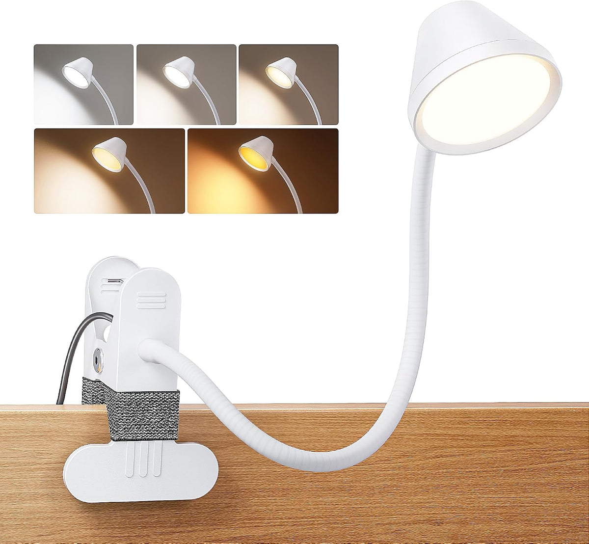 LEPOWER Clip on Light, Reading Lights for Books in Bed, 400LM, RG0 Eye-Care