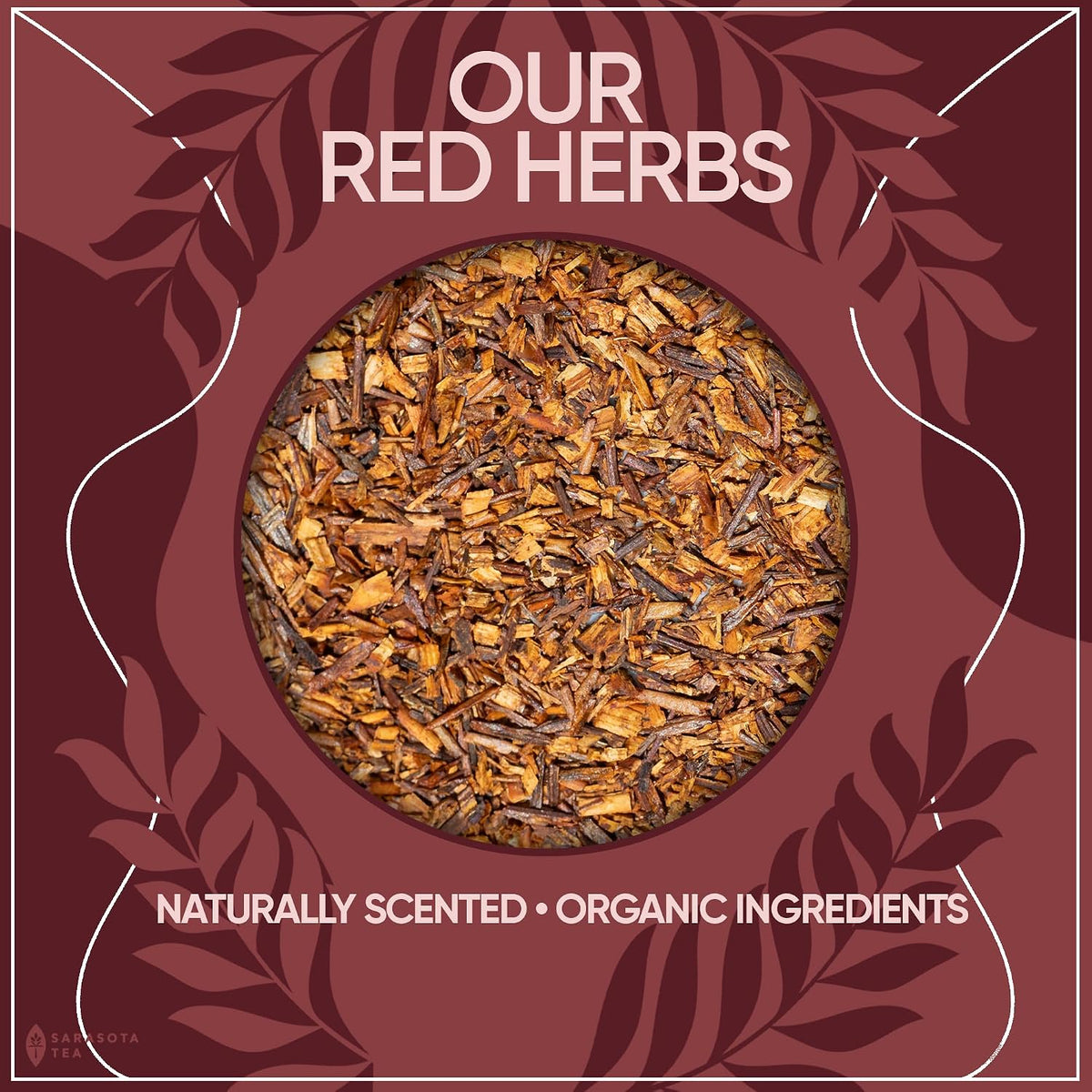 Organic Rooibos Tea 1 lb (16 Oz) – USDA Certified Organic South African Red Rooibos Loose Leaf Tea – Naturally Caffeine Free Herbal Tea – Bulk Resealable Bag