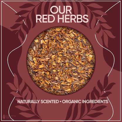Organic Rooibos Tea 1 lb (16 Oz) – USDA Certified Organic South African Red Rooibos Loose Leaf Tea – Naturally Caffeine Free Herbal Tea – Bulk Resealable Bag